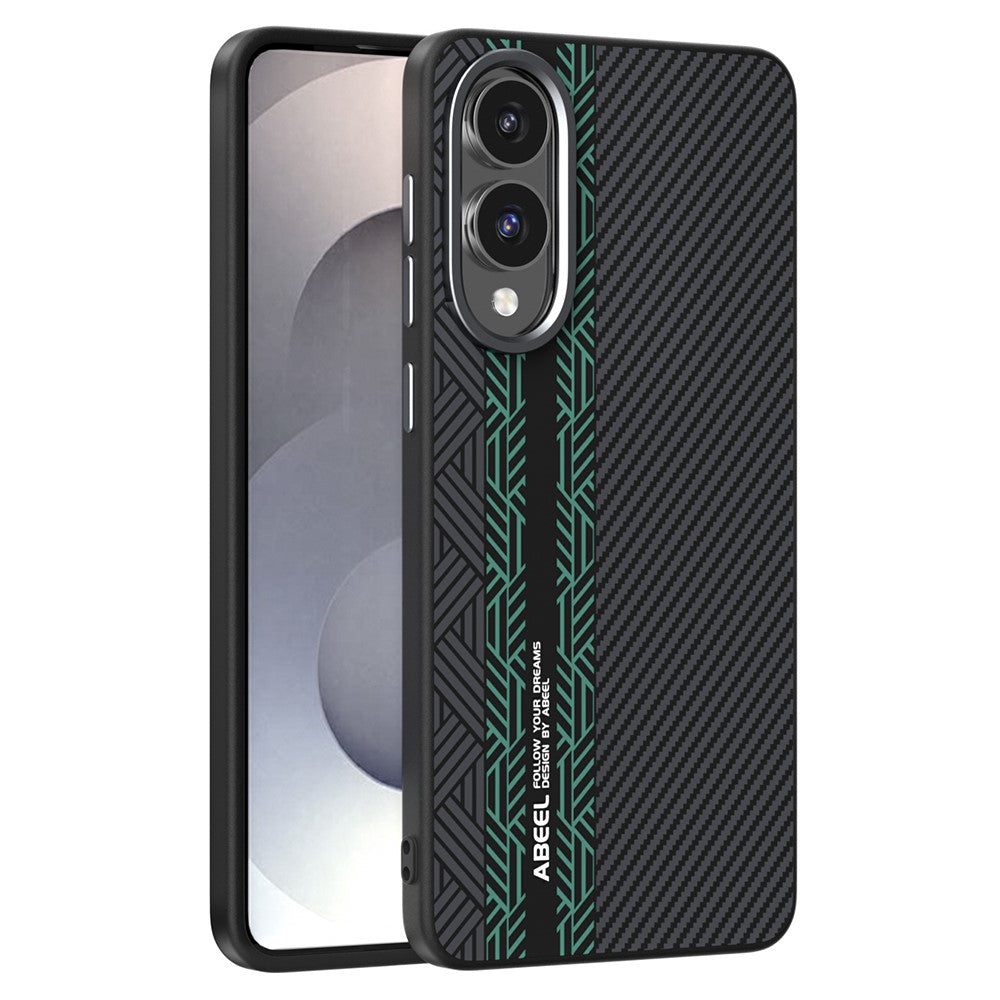ABEEL For Samsung Galaxy S25 Edge Magnetic Case PC + TPU + Aluminum Alloy + PU Leather Slim Phone Back Cover
