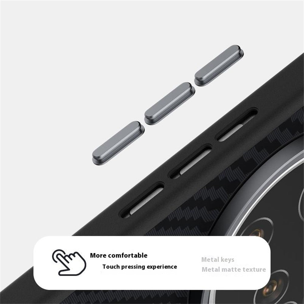 ABEEL För Xiaomi 15 Ultra Magnetiskt Skal Brett Kolfiberstruktur Bakstycke