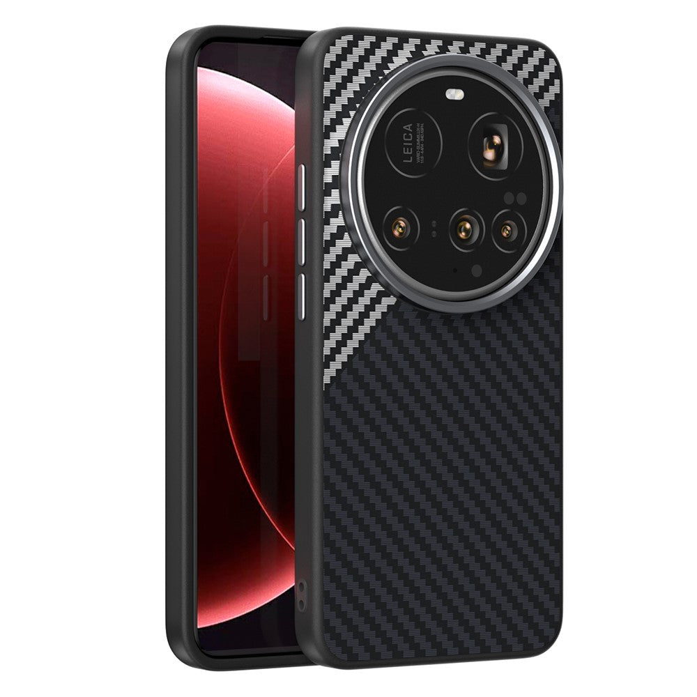 ABEEL För Xiaomi 15 Ultra Magnetiskt Skal Brett Kolfiberstruktur Bakstycke