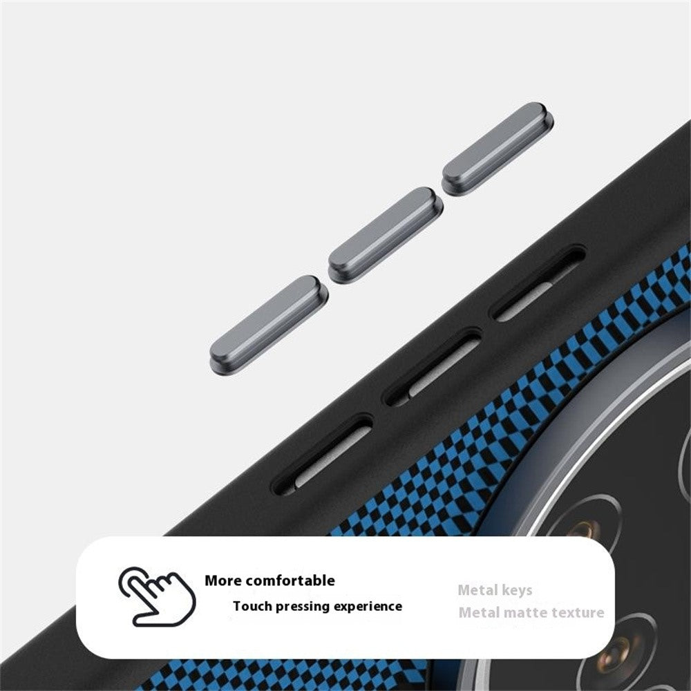 ABEEL For Xiaomi 15 Ultra Magnetic Case Micro-Embossing 6D Printed PC TPU Aluminum Alloy Leather Phone Cover