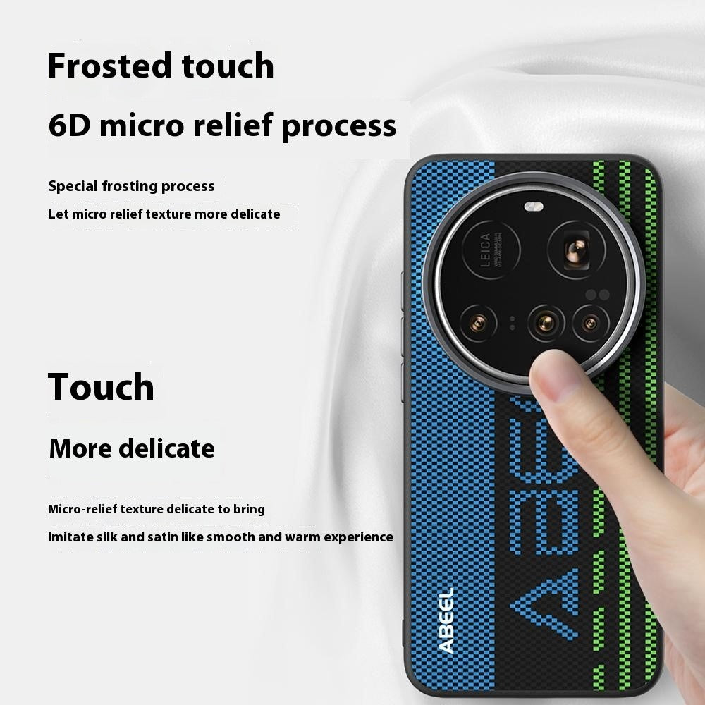 ABEEL For Xiaomi 15 Ultra Magnetic Case Micro-Embossing 6D Printed PC TPU Aluminum Alloy Leather Phone Cover