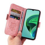BETOPNICE 001 För Xiaomi Redmi Note 11E 5G / 10 5G / 10 Prime+ 5G Präglade sömmar PU-läder Stoppsäkert mobilskal Flip Stand Plånboksfodral med rem
