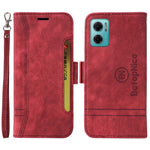 BETOPNICE 001 För Xiaomi Redmi Note 11E 5G / 10 5G / 10 Prime+ 5G Präglade sömmar PU-läder Stoppsäkert mobilskal Flip Stand Plånboksfodral med rem