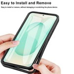 Samsung Galaxy S25 Edge-skal i akryl + genomskinligt TPU-skal med PET-skärmfilm