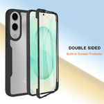 Samsung Galaxy S25 Edge-skal i akryl + genomskinligt TPU-skal med PET-skärmfilm