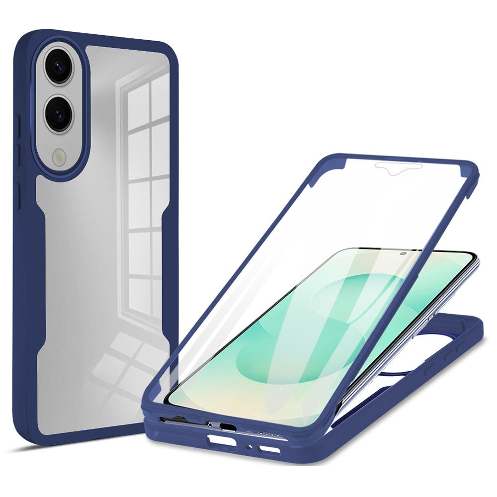 Samsung Galaxy S25 Edge-skal i akryl + genomskinligt TPU-skal med PET-skärmfilm
