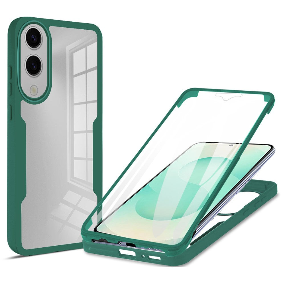 Samsung Galaxy S25 Edge-skal i akryl + genomskinligt TPU-skal med PET-skärmfilm