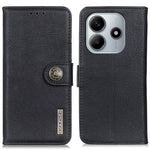 KHAZNEH For Xiaomi Redmi Note 14 4G (164.84mm) Wallet Case Cowhide Texture Leather Flip Phone Cover