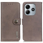 KHAZNEH For Xiaomi Redmi Note 14 4G (164.84mm) Wallet Case Cowhide Texture Leather Flip Phone Cover