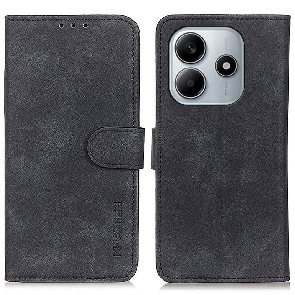 KHAZNEH For Xiaomi Redmi Note 14 4G (164.84mm) Case PU Leather Retro Texture Phone Cover