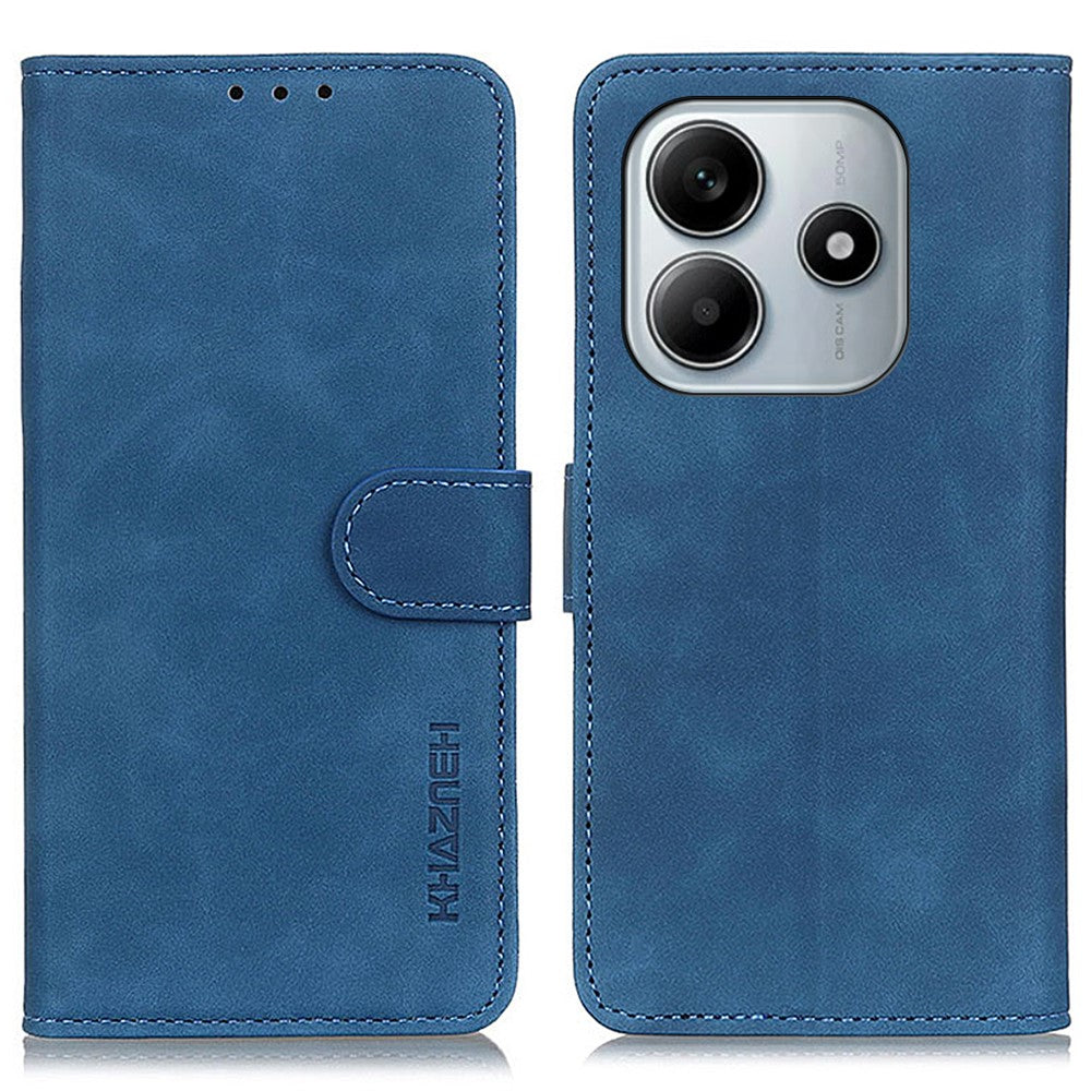 KHAZNEH For Xiaomi Redmi Note 14 4G (164.84mm) Case PU Leather Retro Texture Phone Cover