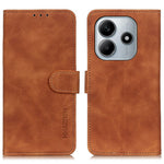 KHAZNEH For Xiaomi Redmi Note 14 4G (164.84mm) Case PU Leather Retro Texture Phone Cover