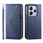 Xiaomi Redmi Note 14 4G (164.84mm) fodral Kalvstruktur PU-lädermobilskal med plånbok