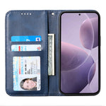 Xiaomi Redmi Note 14 4G (164.84mm) fodral Kalvstruktur PU-lädermobilskal med plånbok