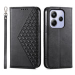 Xiaomi Redmi Note 14 4G (164.84mm) fodral Kalvstruktur PU-lädermobilskal med plånbok