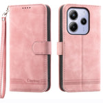 DIERFENG DF-03 For Xiaomi Redmi Note 14 4G (164.84mm) Case Lines Imprint Wallet Leather Phone Cover