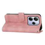 DIERFENG DF-03 For Xiaomi Redmi Note 14 4G (164.84mm) Case Lines Imprint Wallet Leather Phone Cover