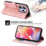 DIERFENG DF-03 For Xiaomi Redmi Note 14 4G (164.84mm) Case Lines Imprint Wallet Leather Phone Cover