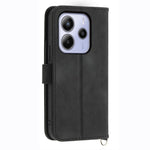 For Xiaomi Redmi Note 14 4G (164.84mm) Case Flower Pattern PU Leather Wallet Phone Cover with Strap