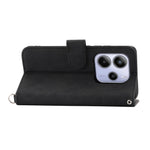 For Xiaomi Redmi Note 14 4G (164.84mm) Case Flower Pattern PU Leather Wallet Phone Cover with Strap