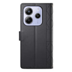 Xiaomi Redmi Note 14 4G (164.84mm) Fodral Rhombus Sömnad Plånboksfodral Lädermobilfodral med Lång/Kort Rem