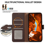 ABEEL For Xiaomi Redmi Note 14 4G (164.84mm) Case Litchi Texture Leather RFID Blocking Phone Cover