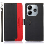 KHAZNEH För Xiaomi Redmi Note 14 4G (164.84mm) Fodral RFID-blockerande plånbok Litchitextur PU-läder Mobilskal