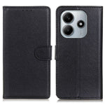 For Xiaomi Redmi Note 14 4G (164.84mm) Wallet Case PU Leather Phone Cover Litchi Texture