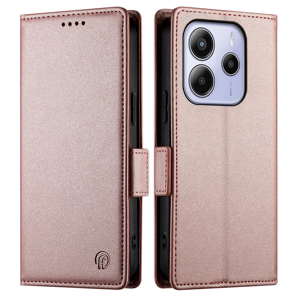 For Xiaomi Redmi Note 14 4G (164.84mm) Stand Case PU Leather Wallet Phone Cover