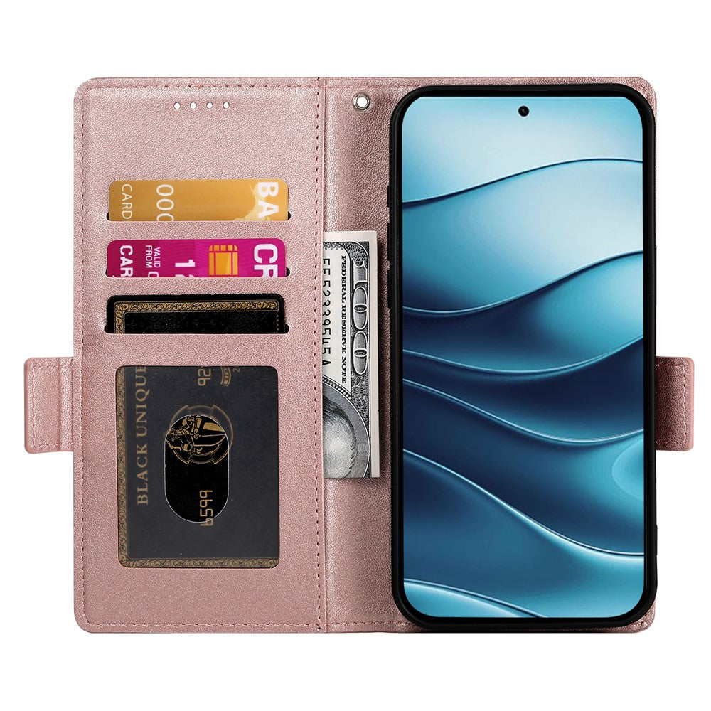 For Xiaomi Redmi Note 14 4G (164.84mm) Stand Case PU Leather Wallet Phone Cover