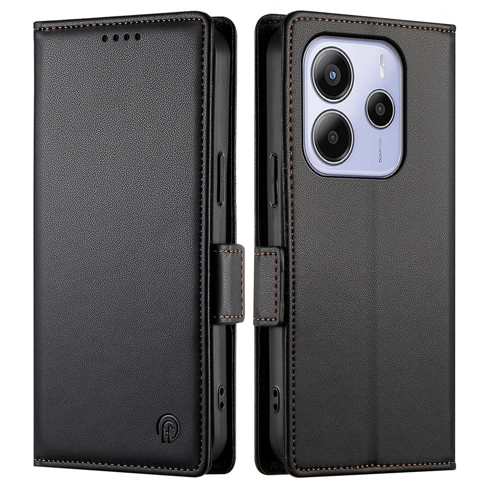 For Xiaomi Redmi Note 14 4G (164.84mm) Stand Case PU Leather Wallet Phone Cover