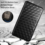 Drop-proof Phone Case For Xiaomi 12T 5G / Redmi K50 Ultra 5G / 12T Pro 5G, Magnetic Auto Closing Protective Shell Wallet Stand Imprinted Rhombus Pattern PU Leather Phone Cover