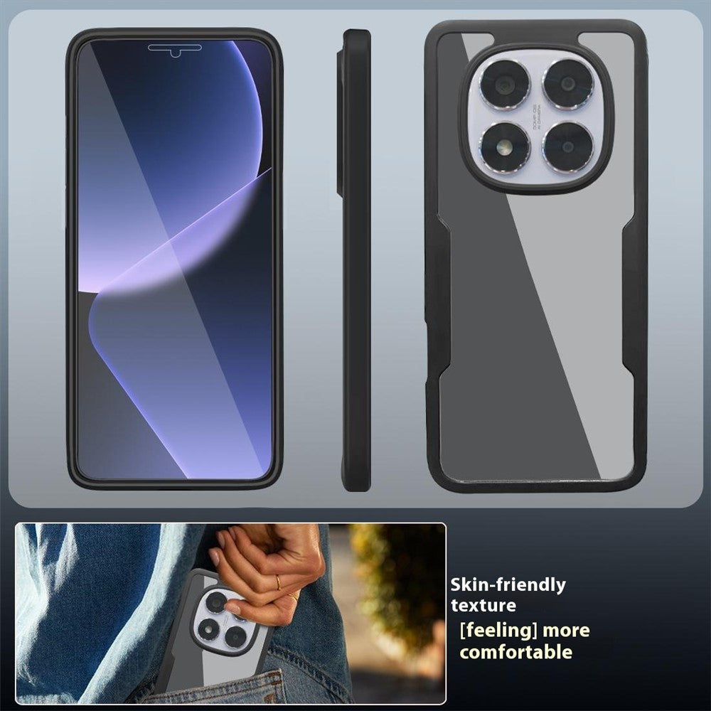 For Xiaomi Poco X7 5G / Redmi Note 14 Pro+ 5G / Note 14 Pro 5G Case Acrylic + TPU Clear Phone Cover with PET Screen Film