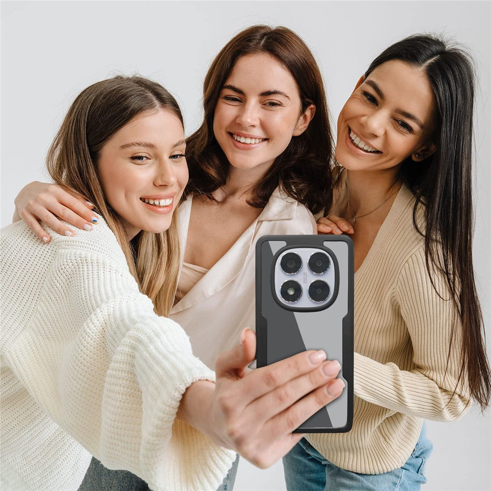 For Xiaomi Poco X7 5G / Redmi Note 14 Pro+ 5G / Note 14 Pro 5G Case Acrylic + TPU Clear Phone Cover with PET Screen Film