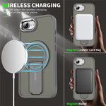 Til iPhone 17e / 16e cover kompatibel med MagSafe PC + TPU telefoncover med støttefod