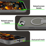 Til iPhone 17e / 16e cover kompatibel med MagSafe PC + TPU telefoncover med støttefod
