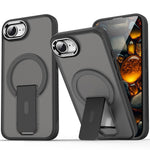 Til iPhone 17e / 16e cover kompatibel med MagSafe PC + TPU telefoncover med støttefod