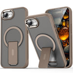 Til iPhone 17e / 16e cover kompatibel med MagSafe PC + TPU telefoncover med støttefod