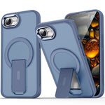 Til iPhone 17e / 16e cover kompatibel med MagSafe PC + TPU telefoncover med støttefod