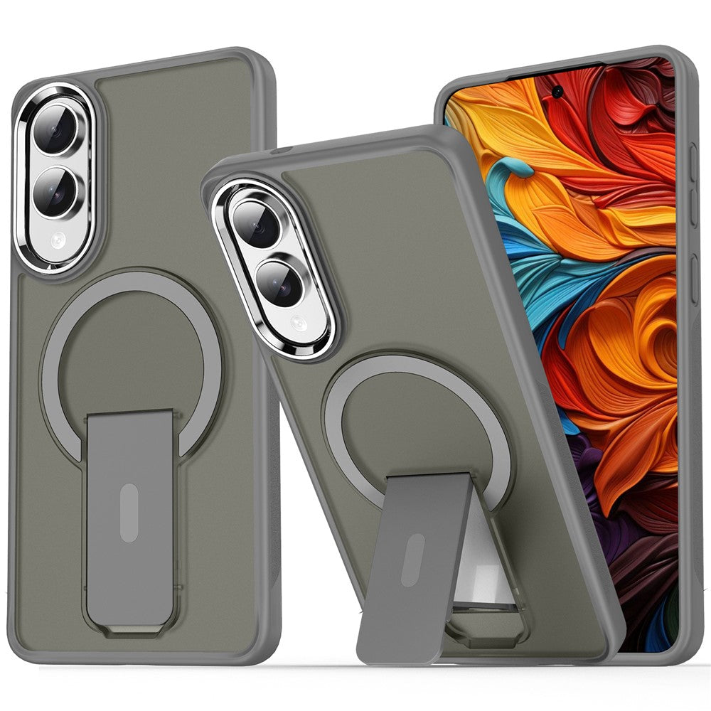 For Samsung Galaxy S25 Edge Magnetic Case PC + TPU Phone Cover with Kickstand