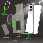 For Samsung Galaxy S25 Edge Magnetic Case PC + TPU Phone Cover with Kickstand