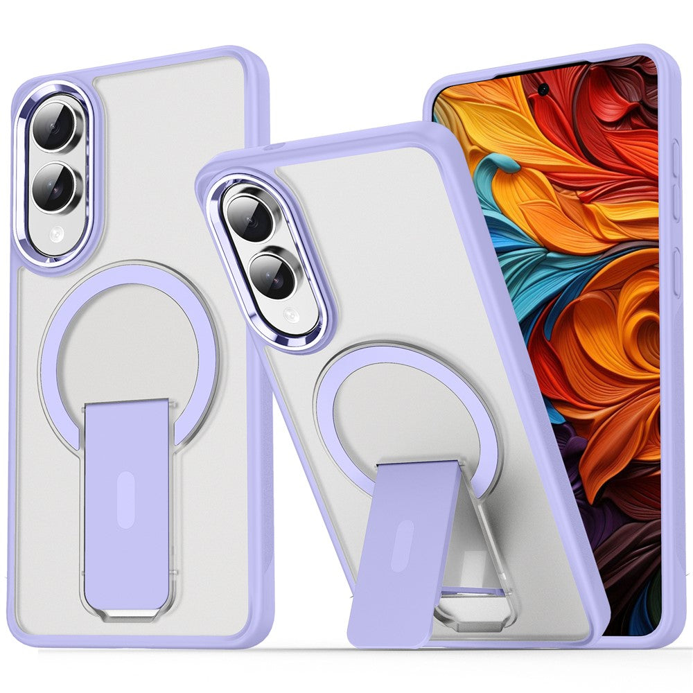 For Samsung Galaxy S25 Edge Magnetic Case PC + TPU Phone Cover with Kickstand