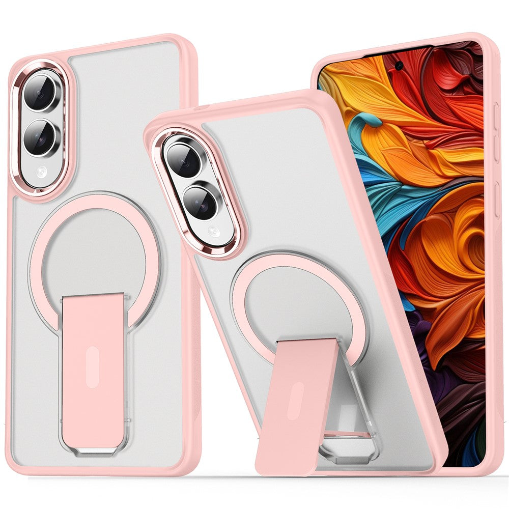 For Samsung Galaxy S25 Edge Magnetic Case PC + TPU Phone Cover with Kickstand