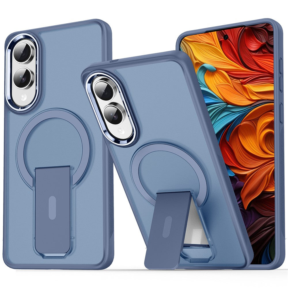 For Samsung Galaxy S25 Edge Magnetic Case PC + TPU Phone Cover with Kickstand