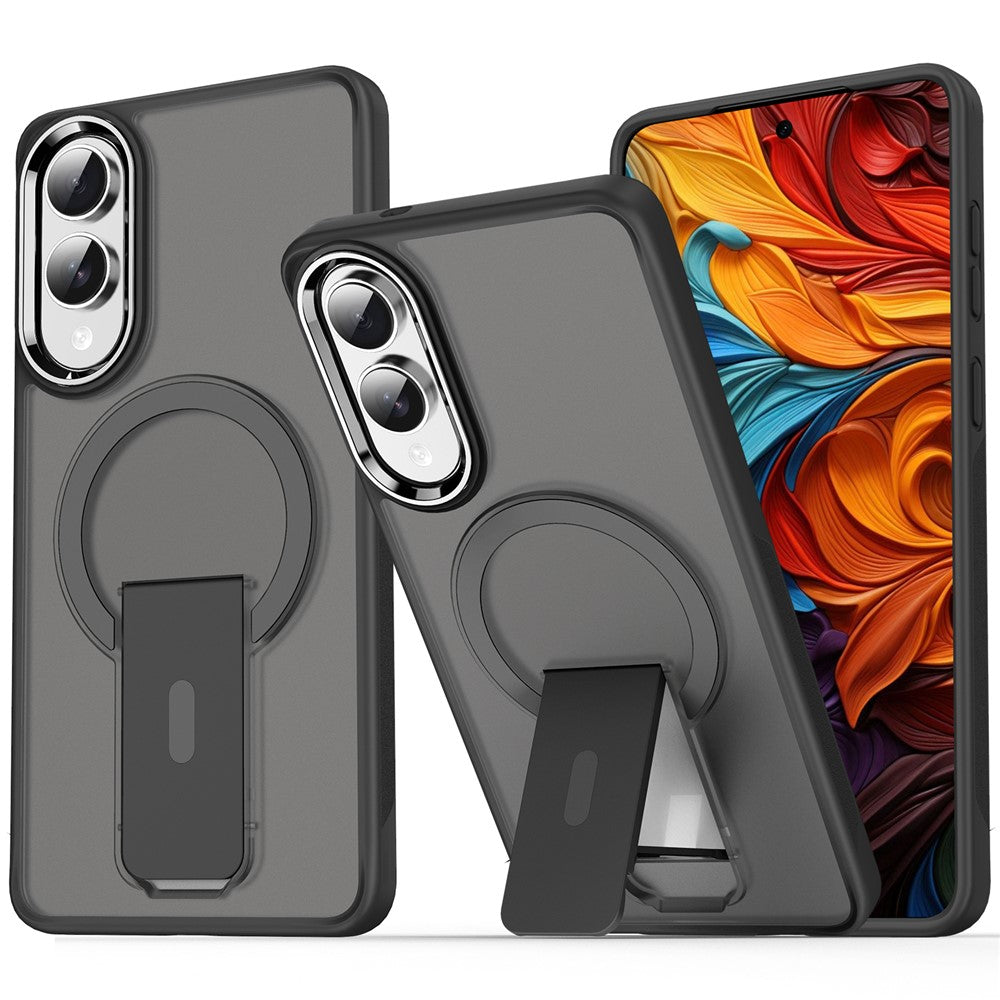 For Samsung Galaxy S25 Edge Magnetic Case PC + TPU Phone Cover with Kickstand