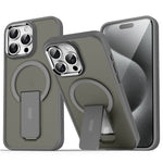 For iPhone 13 Pro Max / 12 Pro Max Case Compatible with MagSafe PC + TPU Phone Cover with Kickstand