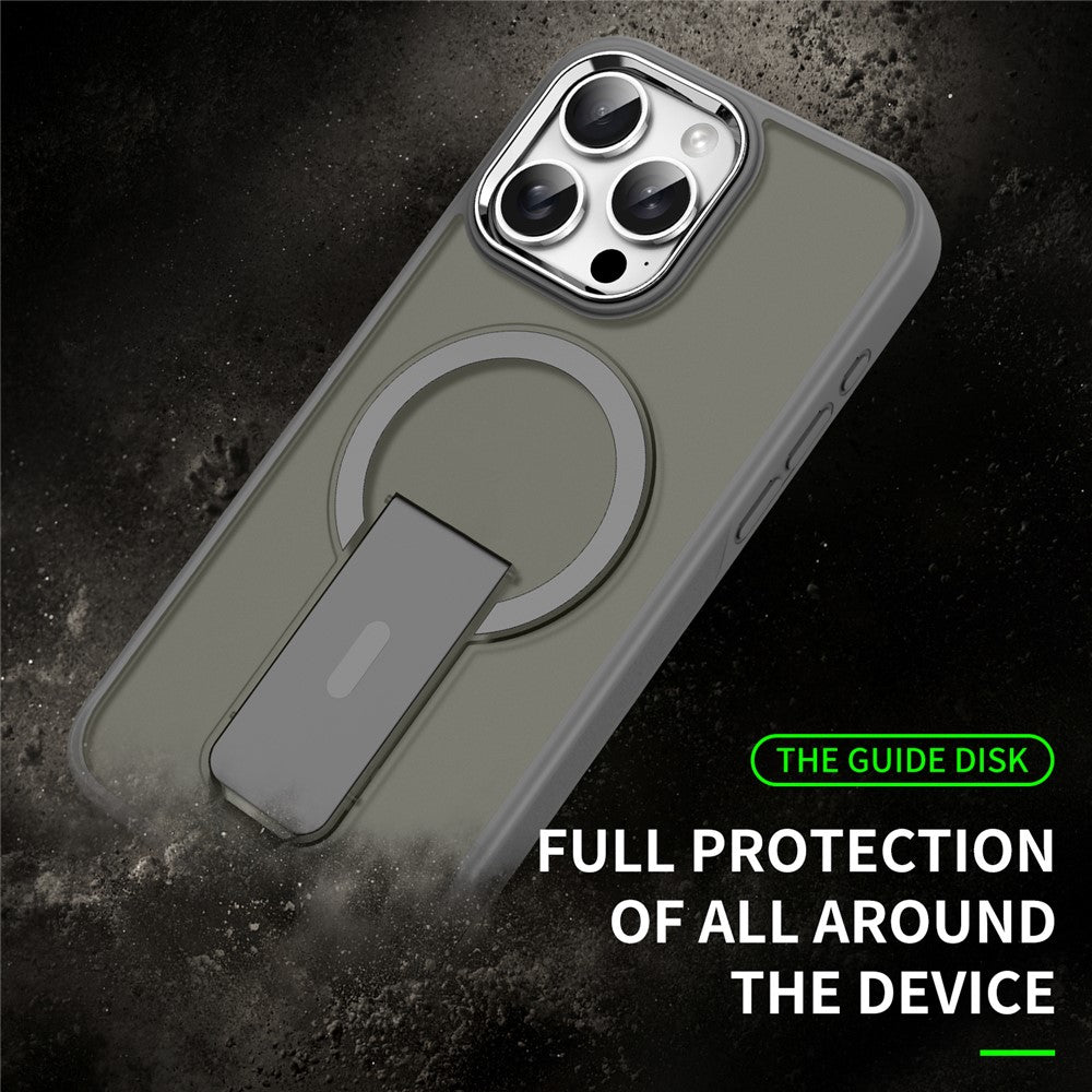 For iPhone 13 Pro Max / 12 Pro Max Case Compatible with MagSafe PC + TPU Phone Cover with Kickstand