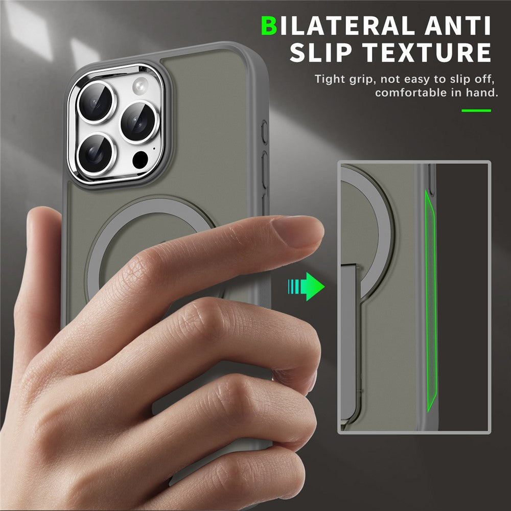 For iPhone 13 Pro Max / 12 Pro Max Case Compatible with MagSafe PC + TPU Phone Cover with Kickstand