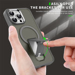 For iPhone 13 Pro Max / 12 Pro Max Case Compatible with MagSafe PC + TPU Phone Cover with Kickstand