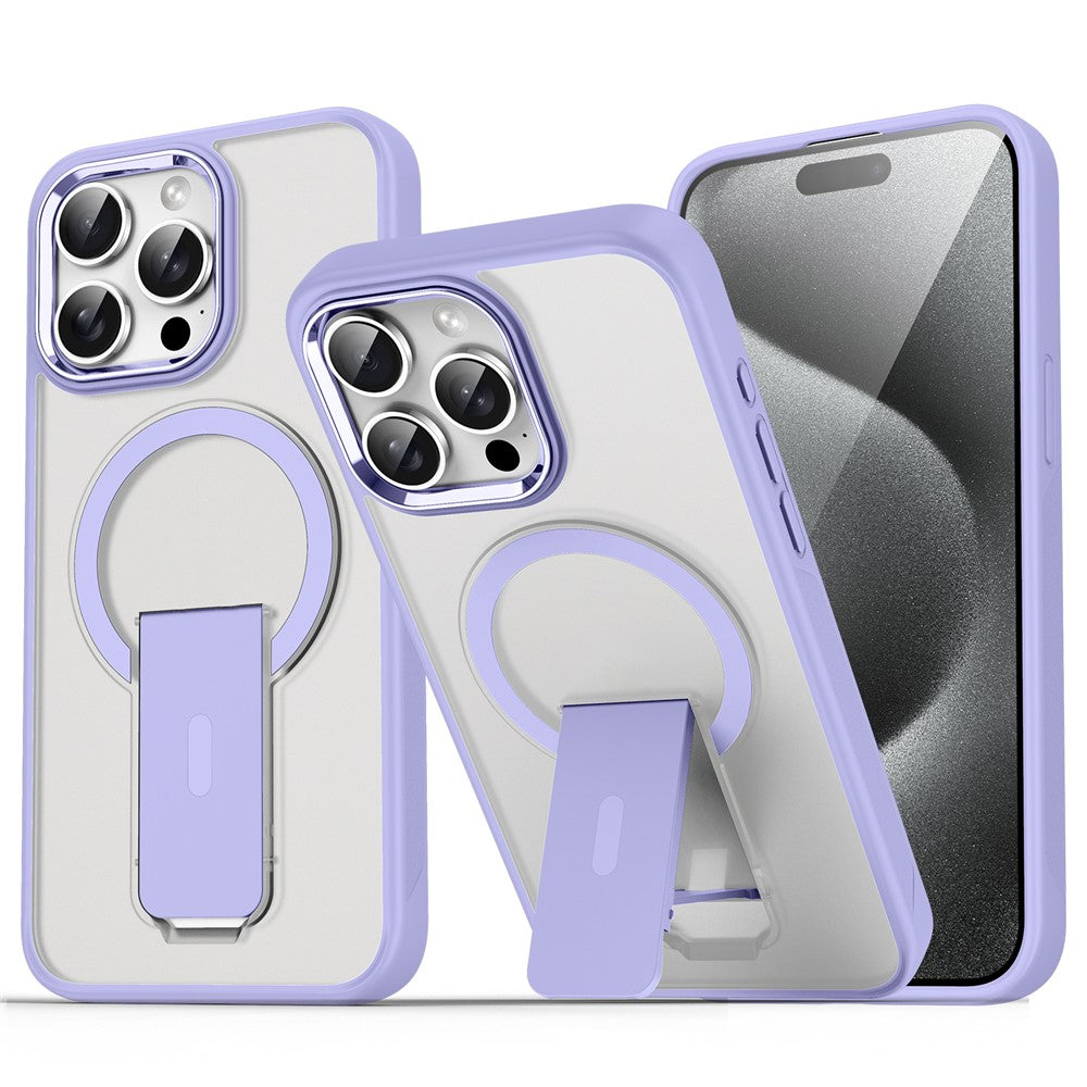 For iPhone 13 Pro Max / 12 Pro Max Case Compatible with MagSafe PC + TPU Phone Cover with Kickstand